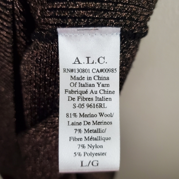 A.L.C. | Metallic Ribbed Cross-Back Chance Sweater - Picture 7 of 7